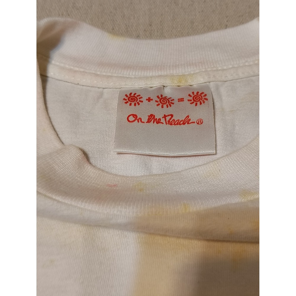 Vintage Singha Beer T Shirt Bangkok Brewery Single Stitch Hem White Sz Medium TT - Picture 6 of 9